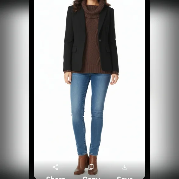 Jones ny women''s brown cowl neck  sweater size M - Picture 14 of 14